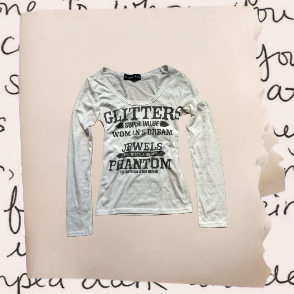 japanese brand long sleeve graphic top